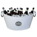 White Waved Beverage Tub